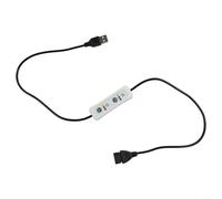 TDCuizent USB Timer Switch Extension Cable 60cm DC 5V Power Control Cord with 3-Speed Fan Regulator and 0.5-3H Auto-Off for LED Lights Desk Lamps Ceiling Fans USB Devices
