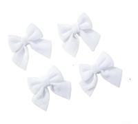 TDCuizent Velvet Bow Christmas Tree Ornaments Set Festive Holiday for Decor for Home Office Party Elegant Soft Fabric Baubles in White Pink Green Red Multiple Sizes and Pack Options Available(D)