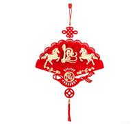 TDCuizent Vietnamese New Year Hanging Pendants for Tet 2026 Festive Wall for Decor with Symbols Non-Woven Fabric Ornaments for Home Party Door Decoration Red 40cm(B)
