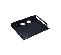 TDCuizent Wall Mount Projector Bracket and Router Stand Space Aluminum Floating Shelf for TV Box Media Player Game Console Guardrail with Cable Hole Black 33x25x4.2cm