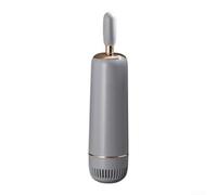 TDCuizent Wall-Mounted Toilet Brush and Holder Set with Soft Flexible TPR Bristles No Dead Angle Deep Cleaning Head Space-Saving Drill-Free Waterproof Design (Gray gold)