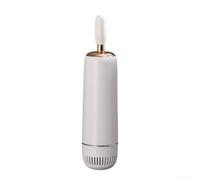 TDCuizent Wall-Mounted Toilet Brush and Holder Set with Soft Flexible TPR Bristles No Dead Angle Deep Cleaning Head Space-Saving Drill-Free Waterproof Design (White gold)