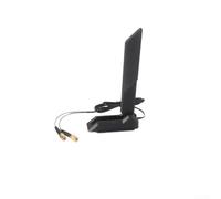 TDCuizent WiFi 6E Dual Band Antenna 9dBi High Gain with 1.2m Cable RP- Male Connector for ROG for STRIX MAXIMUS Gaming Motherboards and for PCIE Network Cards Office Home Use Black