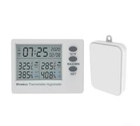 TDCuizent Wireless Refrigerator Thermometer with Sensor Digital Indoor Temperature Monitor Large LCD Display Min Max Record Wall Mount or Tabletop for Kitchen Home Storage White