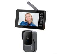 TDCuizent Wireless Video Doorbell with 4.3 Inch Screen Smart Door Bell Camera with Two-Way Voice 170° Wide Angle for Night Vision Auto Recording on TF Card 4000mAh Battery for Home Security