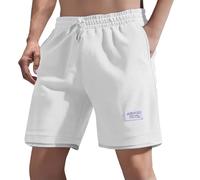 TDEOK Casual Sportswear Loose Men and Women Same Style Korean Style Trendy Shorts Men Modern, White, 5XL