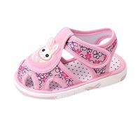 TDEOK Infant Hiking Shoes Girls Sandals Flat Sole Non-Slip Lightweight Hollow Breathable Comfortable Soft Upper Baby First Walking Shoes, pink, 4.5 UK Child