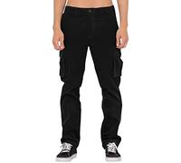 TDEOK Men's Cargo Trousers Long Plain Vintage Corduroy Trousers Casual Trousers Regular Fit Work Trousers with Multi Pockets Classic Jogging Bottoms Casual Outdoor Trousers Trekking Trousers with Wide