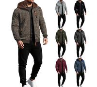 TDEOK Mens Tracksuit Set Xxxl Multi Pockets Hooded Sweatshirt & Solid Colors Sports Pants Casual Fit Jogging Suit Set Comfortable Fit 2 Piece Sweatsuits Sport Suits Athletic Wear S-3Xl
