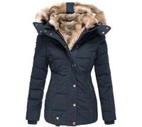 TDEOK Quilted Jacket Women's Transition Jacket Winter: Winter Jacket Women's Warm Lined with Fur Outdoor Jacket Faux Fur Winter Parka Large Sizes Winter Coat with Hood Quilted Jacket Hiking Jacket