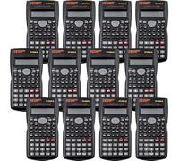 Tdfronien 12 Packs 2-Line Engineering Scientific Calculator, Black, Statistical Calculators, College, Business Offices