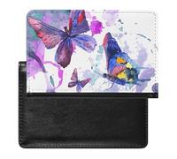TDGKPZ Passport and Vaccine Card Holder Watercolor Butterfly Passport Cover Documents Organizer Protector