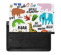 TDGKPZ Passport Holder Elephant Crocodile Passport Wallet Pu Leather Passport Cover for Women Men