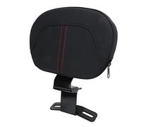 TDHERNXX Motorcycle Passenger Seat Backrest, Comfortable Strong Support Pad, Removable Universal Backrest with PU Leather and Metal Frame, Stable Balance for Motorbike Riders and Passengers (Red)