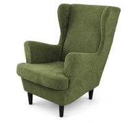 TDHLW 2 Piece Wing Chair Cover, Soft Stretch Fleece Furniture Protector | Removable and machine washable cover helps guard your chair against pet hair, dust, minor stains, and daily wear