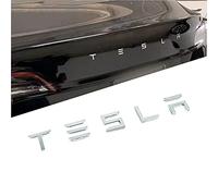 TDHLW 3D Metal Raised Tailgate Insert Letters Emblems Sticker Badge Decals Compatible with Tesla Model 3/S/X/Y Series,Silver