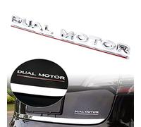 TDHLW 3D Raised Logo Tailgate Insert Letters Rear Emblems Compatible for Tesla Model 3/S/X/Y,3M Adhesive Backing,Silver,Dual Motor