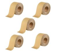 TDHLW 5PACK Sandpaper Roll 13 Yard Long Continuous Roll,2-3/4" Wide, Self Adhesive Stickyback,for Automotive, Woodworking, Hand Sanding Blocks,120 Grit