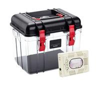 TDHLW Black,S, Weather Waterproof Hard Camera Case, Camera Protective Case with Handle Clear Sealing Drying Storage Box for Digital Camera Multipurpose, Lens