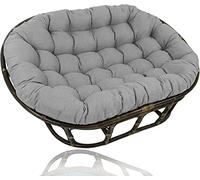 TDHLW Double Oversized Papasan, Egg Chair Cushion Double Papasan Chair Cushion, Comfortable Chair Pad Egg Chair Cushion Hanging Chair Seat Cushion for Garden Furniture,light gray,67 * 47 * 6in