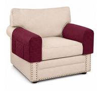 TDHLW Quilted Couch Armrest Covers, 2 Pack, Waterproof with 3 Pockets