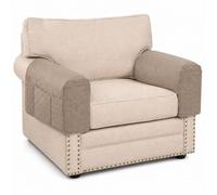 TDHLW Quilted Couch Armrest Covers, 2 Pack, Waterproof with 3 Pockets