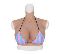 TDHLW Realistic Silicone Breastplate Breast Forms, B-G for Crossdressers Breast Plates Mastectomy Transgender Breastplate Drag Queen Cosplay,Silicone White,D