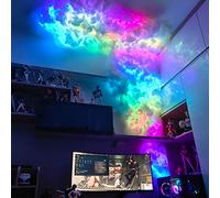 TDHLW RGB Thunder Cloud Lamp LED Smart Night Light - Cool DIY Creative Gaming Room Wall Bar Atmosphere Light for Party Festival, 10m
