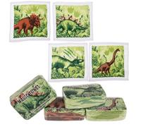 TDHS Dinosaur Magic Flannel T Rex Triceratops Brachiosaurus Stegosaurus Kids Bath Face Cloth Travel Wash Gift Dino Expanding Gift Towel x 1 flannel