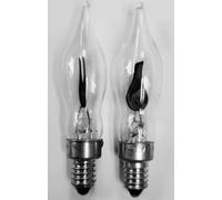 TDHS Replacement Bulbs Pack of 2 Flickering Christmas Candle Bridge Lights RF7 230v 1.5W MES M10 Base 10mm Wide Screw in Fitting