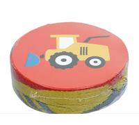 TDHS Tractor/Digger Farm Magic Flannel Kids Bath Face Cloth Travel Wash Gift Red Yellow expanding Towel x 1