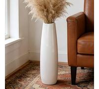 TDIAVH Ceramic Tall Vases for Floor,23.6 Inch Large Floor Vase, Decorative Vases for Pampas Grass Minimalist Design Centerpiece,Living Room,Home Decor for Your Pal,Beloved and Family