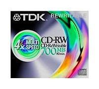 TDK - 1 x CD-RW 700 MB ( 80min ) - storage media