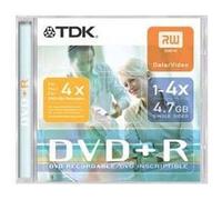 TDK - 1 x DVD+R 4.7 GB 8x - jewel case - storage media