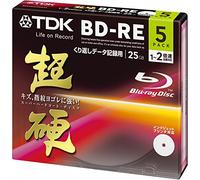 TDK BD-RE 25GB 2x Speed 5 Pack Rewritable Printable BluRay Blank Discs