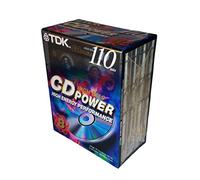 TDK CD Power 110 High Bias High Energy Performance Blank Audio Cassette Tapes - 8 Pack