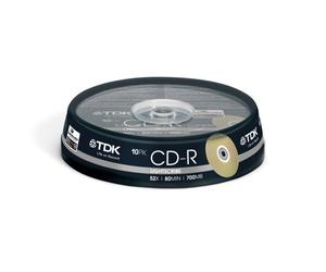 TDK CD-R 80 700MB Lightscribe 10 Pack Spindle