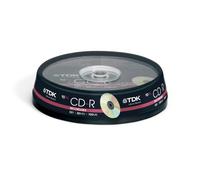 TDK CD-R80CBA10-B CD-R 80min 52x 10 Pack Spindle