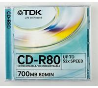 TDK CD-R80SCA-L CD-R 52x 80min Slim