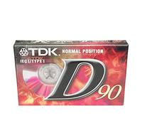 TDK D90 Normal Position IECI/Type I Blank Audio Cassette Tapes Sealed x 5 Pack