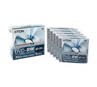 TDK DVD-RW 8cm for Video Camera Single-sided 30 Minutes Ref DVD-RW14SPEB5 [Pack 5]