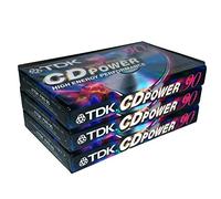TDK High Bias IEC II, Type II Blank Audio Cassettes, 3 Pack - High Energy Performance, Black, 3.0 units