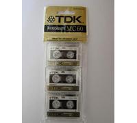 TDK MC60 RECORDING DICTAPHONE BLANK MICROCASSETTEx3 NEW