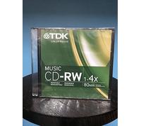 TDK Music 1X-4 X 80-Min Digital-Audio CD-RW 5-Pak in Ultra-Slim Jewel Cases
