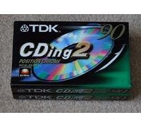 TDK PACK OF TWO CDing2 CHROME AUDIO CASSETTE TAPES