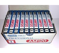TDK Pro Professional AM120 Acoustic Master IEC I / Type I Normal Position Pure Grained Ferric Oxide Audio Cassette Tapes - Box of 10