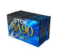 TDK SA 90 High Bias Ultimate CD Performance Blank Audio Cassettes, 4 Pack
