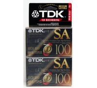 TDK SA100 High Bias IECII/TYPEII 2 pack Cassette Tapes