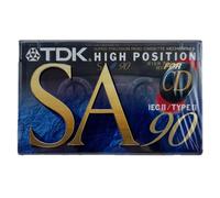 TDK SA90 EA IEC II Type II High Position Audio Cassette Tapes 2 Pack New Sealed