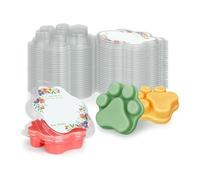 Tdkfdswdoa 25 Pack Wax Melting Molds, Cat'S PawTransparent Empty Plastic Wax Melting Container for Tart Candles
